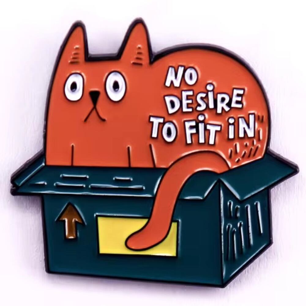 Cute Cats No Desire to Fit In Enamel Pins  238-3